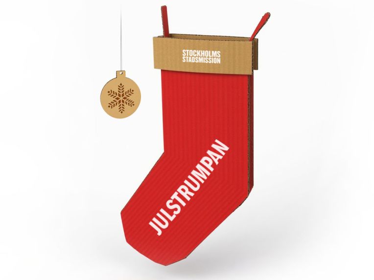 Bild på gåvobevis för Julstrumpan.
