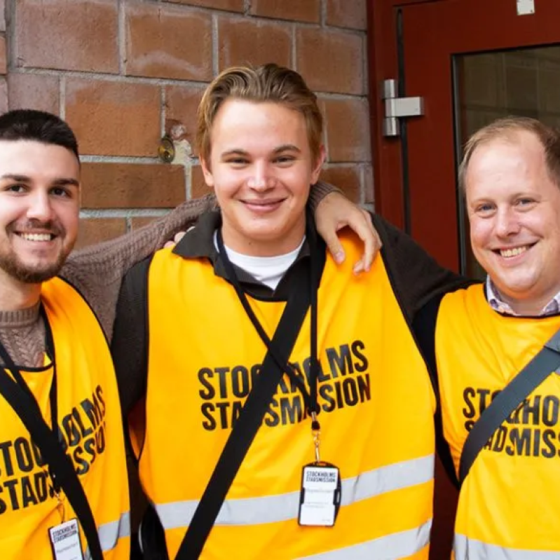 Tre killar från Stadsmissionen
