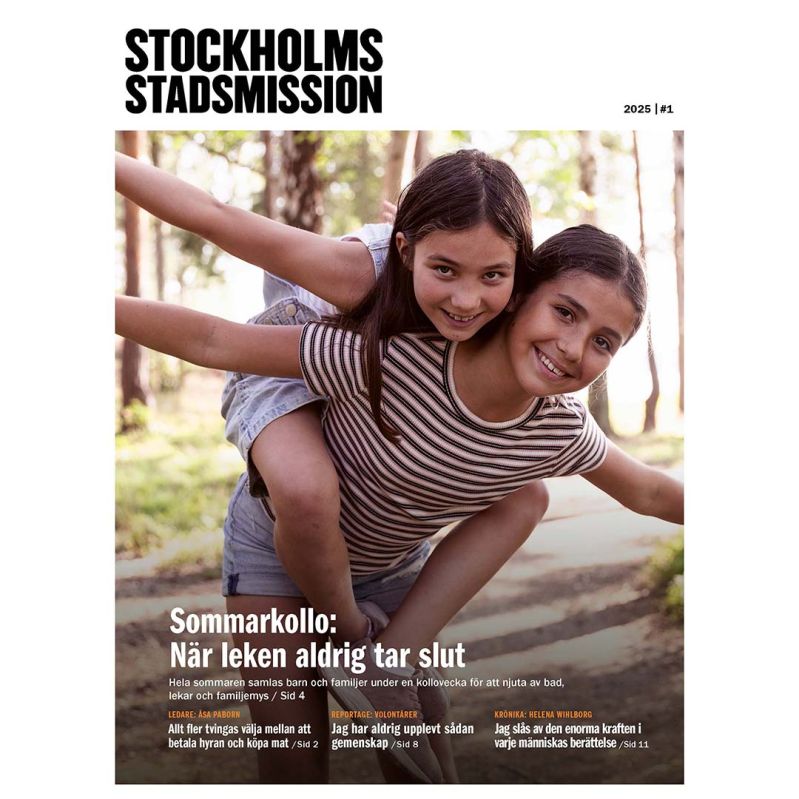 Bild på omslaget till Stockholms Stadsmissions tidning våren 2025.