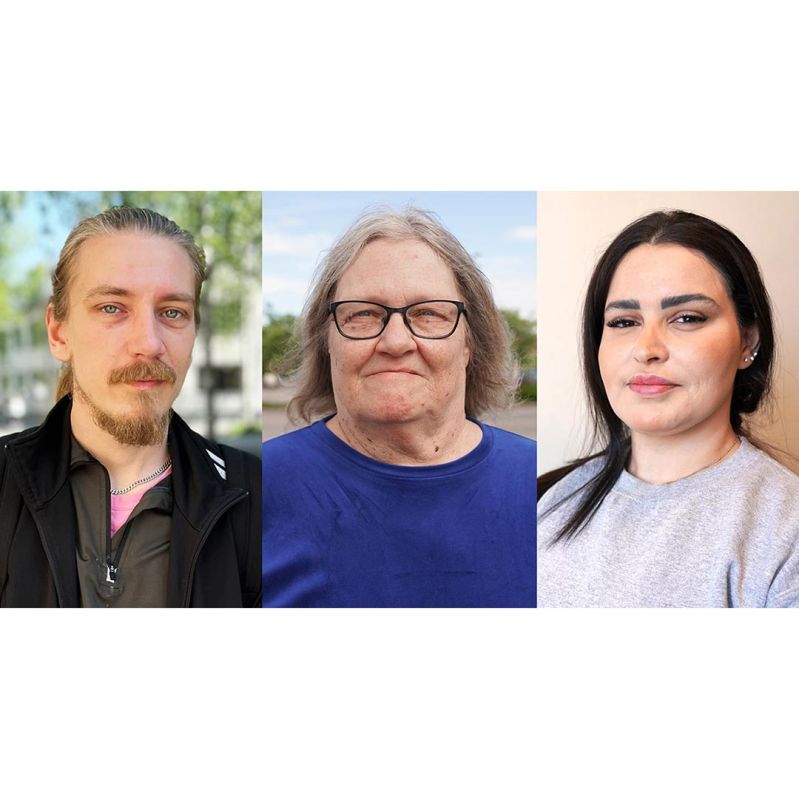 Bild på tri som intervjuas i Fattigdomsrapporten 2025