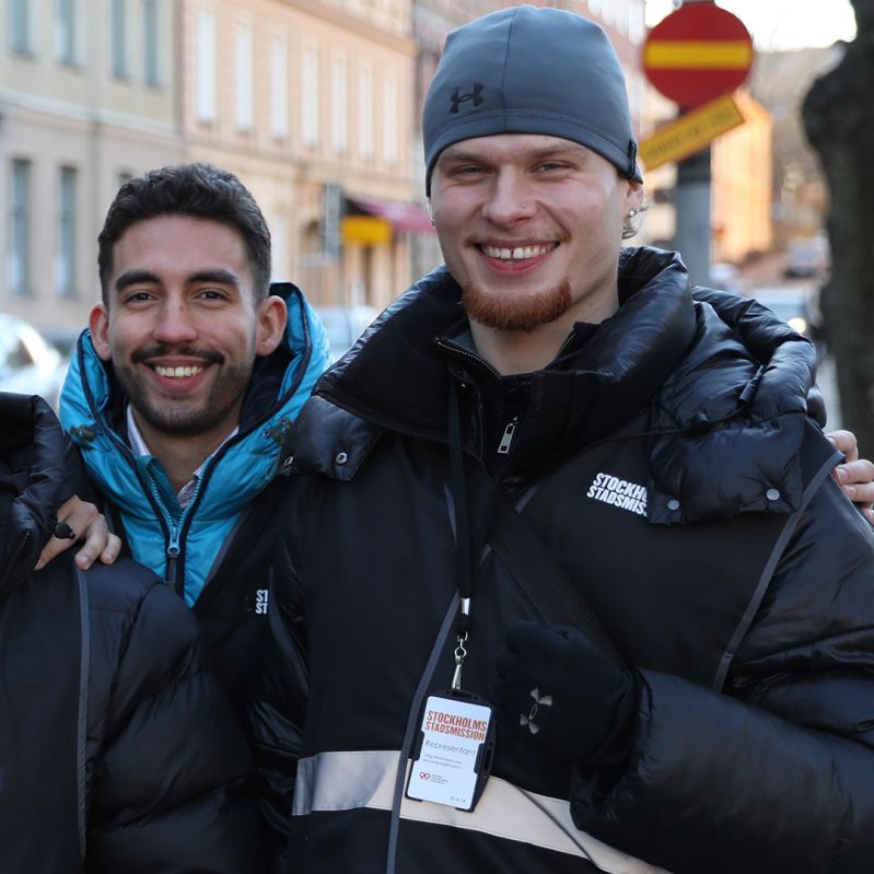 Några av Stockholms Stadsmissions värvare.
