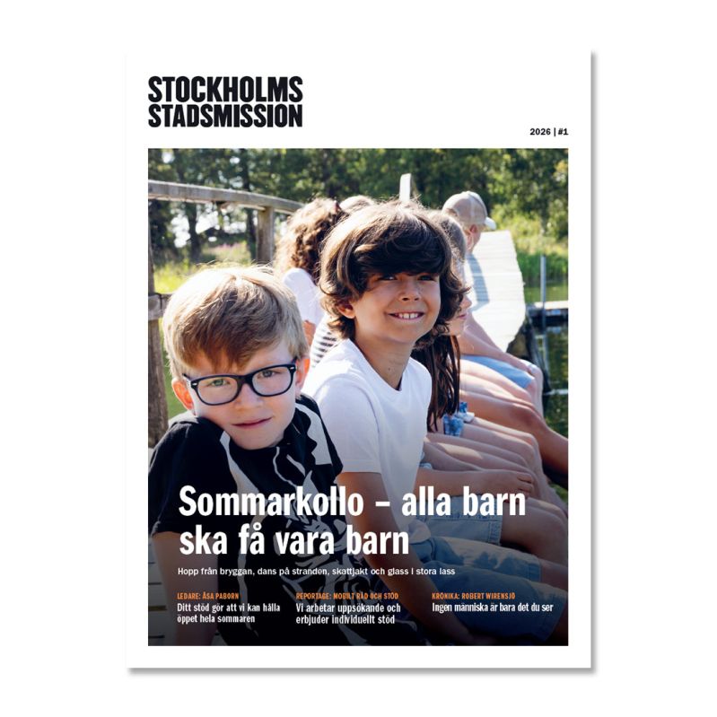 Omslag till Stockholms Stadsmissions givartidning våren 2026.