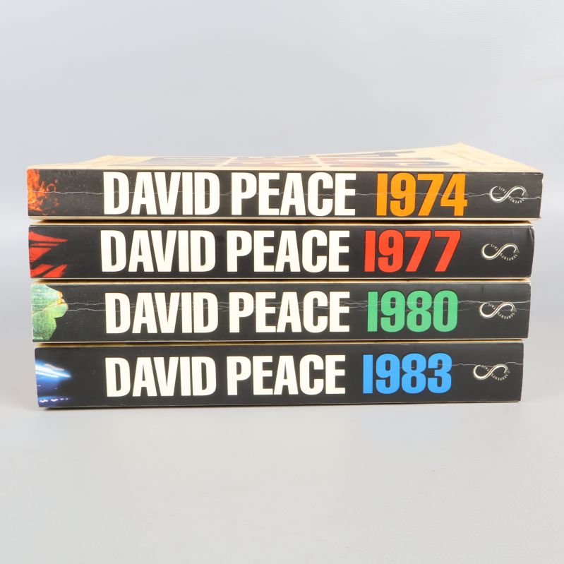Bokryggar av David Peace 1974, 1977, 1980, 1983