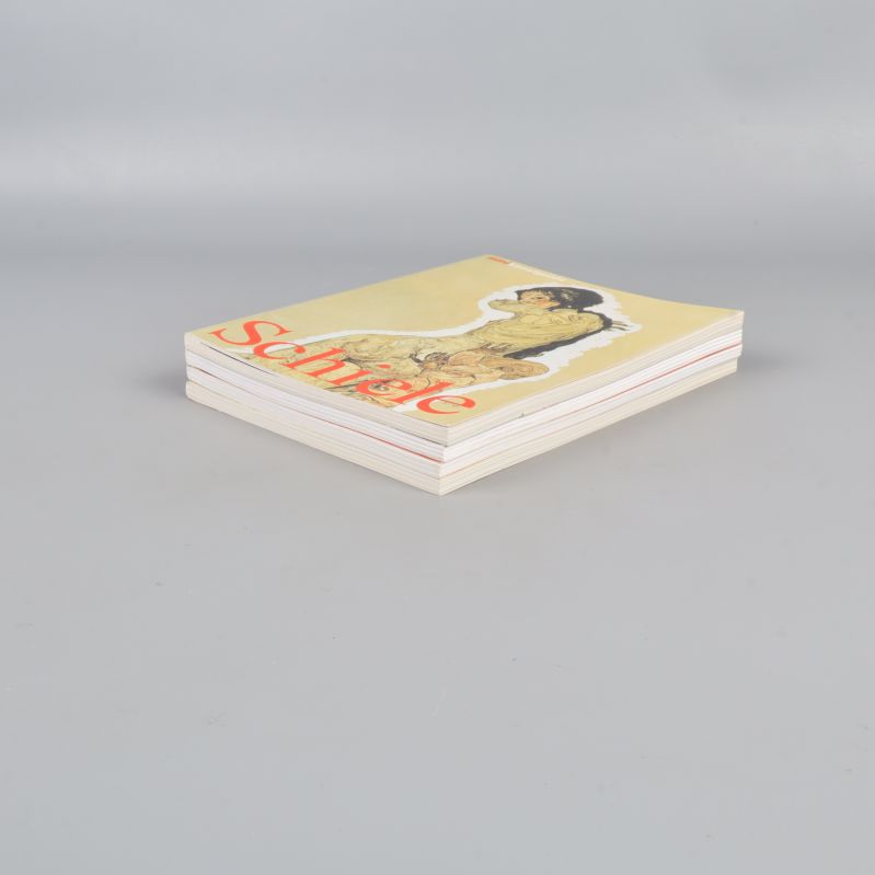 Bokpaketet mini konstguide med Schiele överst i stapeln