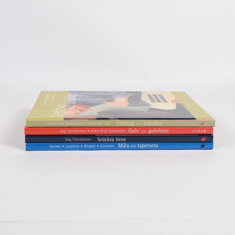 Bokpaket med fyra staplade inspirerande gör det själv-böcker