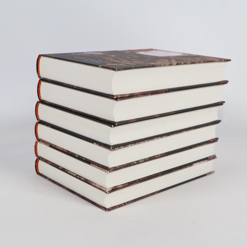 Hög av sex hårdband ur Klassikerserien Repris sett nedifrån