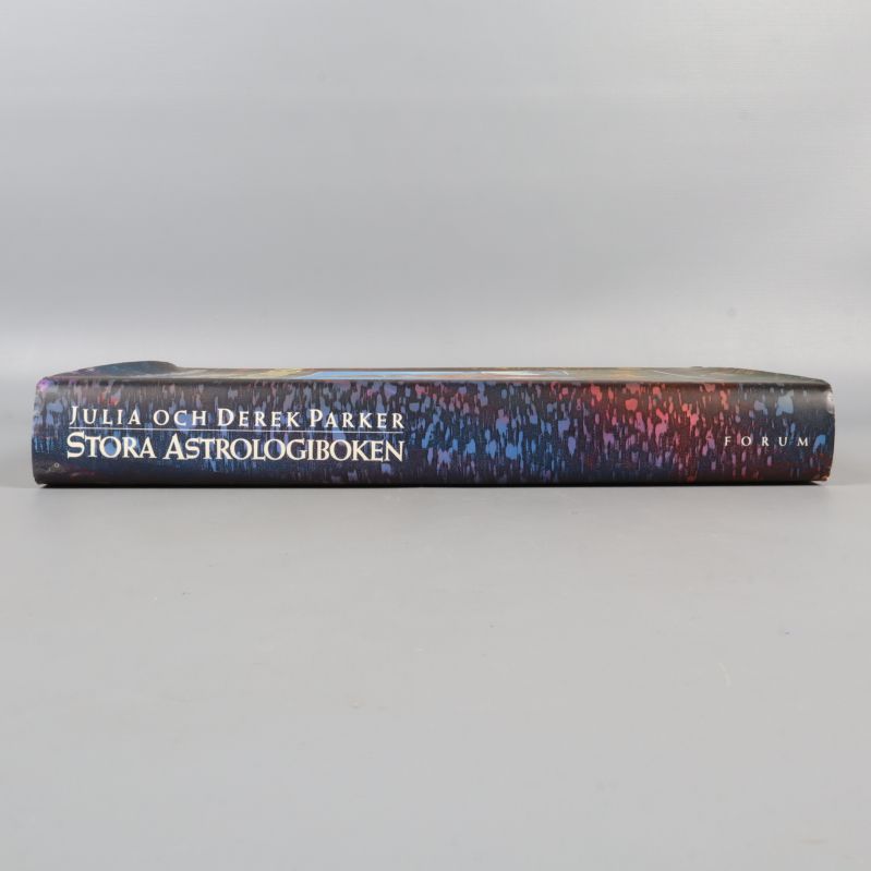 Bokomslagets rygg med titel och författare i vitt på mörk bakgrund