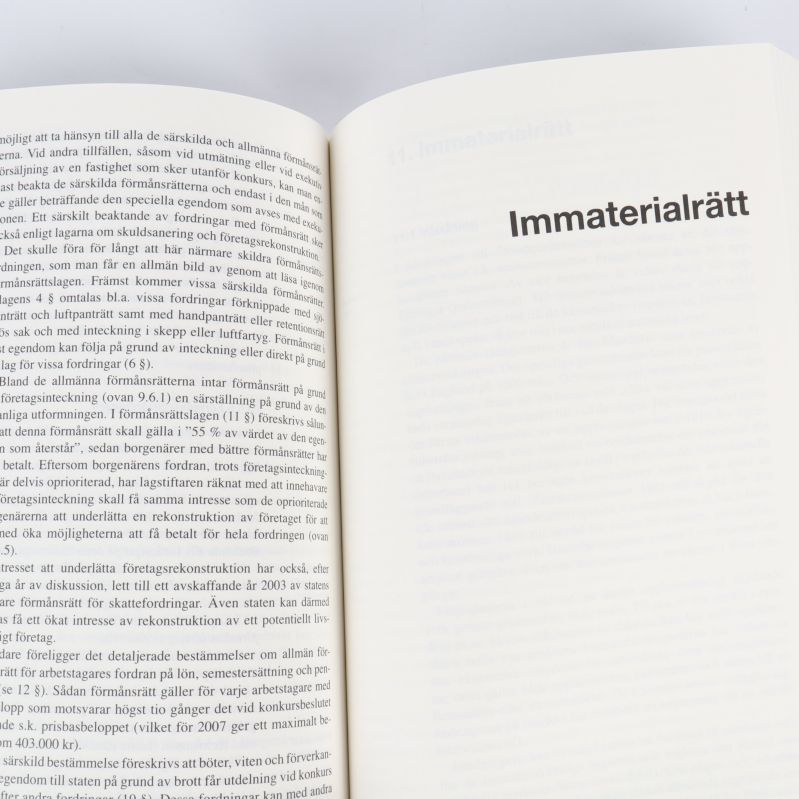 Uppslag i Civilrätt med kapitelrubriken Immaterialrätt