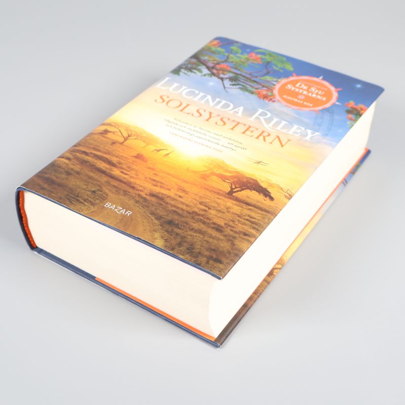 Solsystren liggande, framsidan synlig och ryggen vänd mot kameran