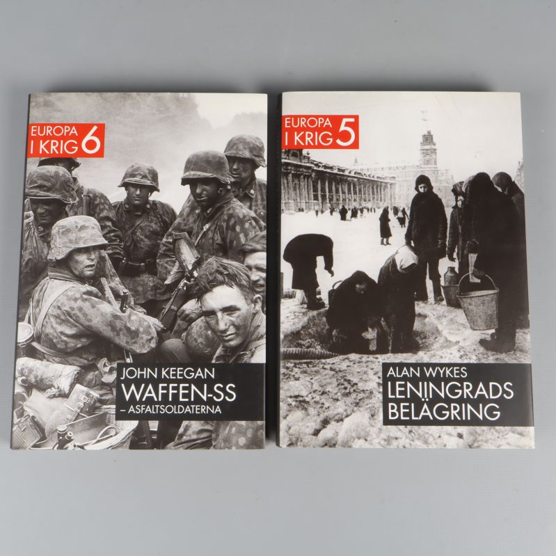 Två böcker ur Europa i krig-serien, omslagen syns tydligt
