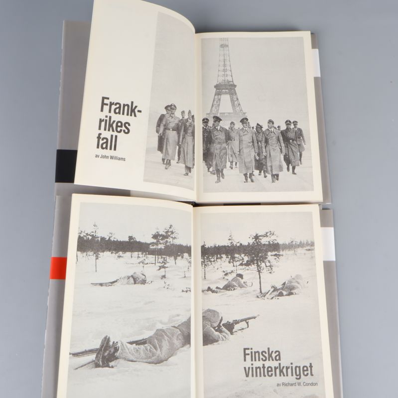 Uppslagna titelsidor med svarta historiska foton