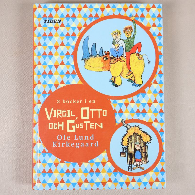 Framsida av barnbok med illustrationer och titeln Virgil, Otto och Gusten