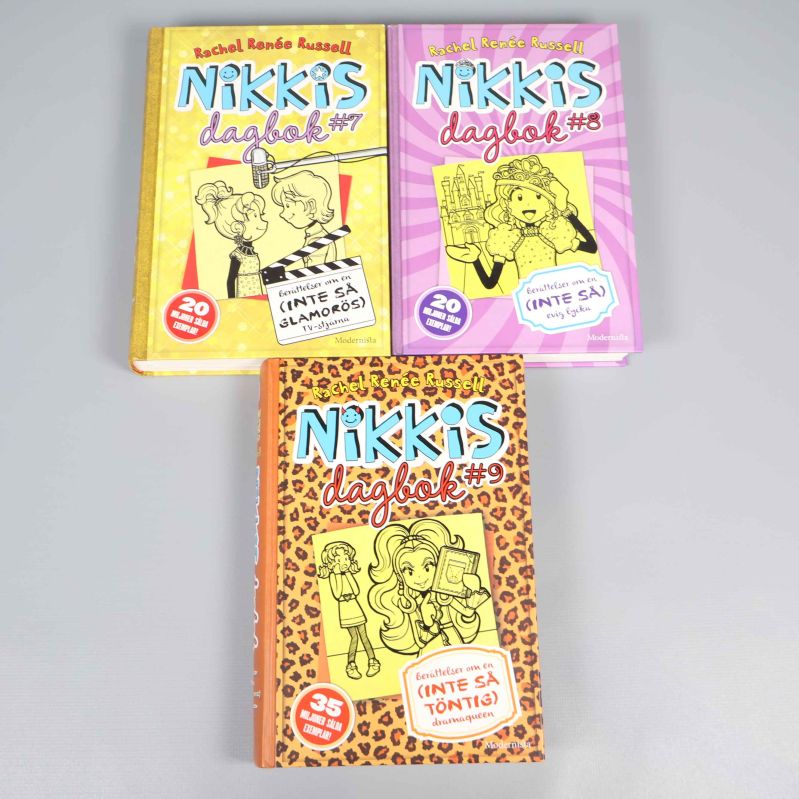 Framsidor av böckerna