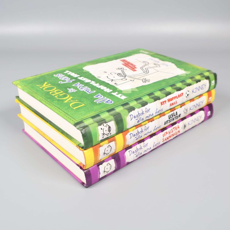 Böckerna staplade snett Dagbok för alla mina fans