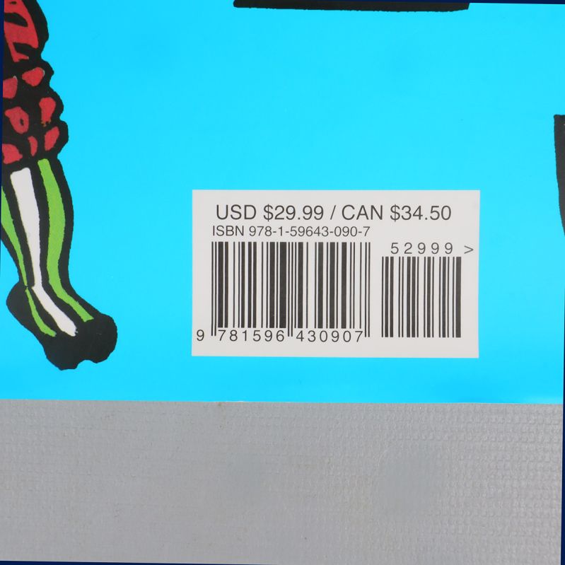 Närbild på baksidan visar ISBN och streckkod för boken