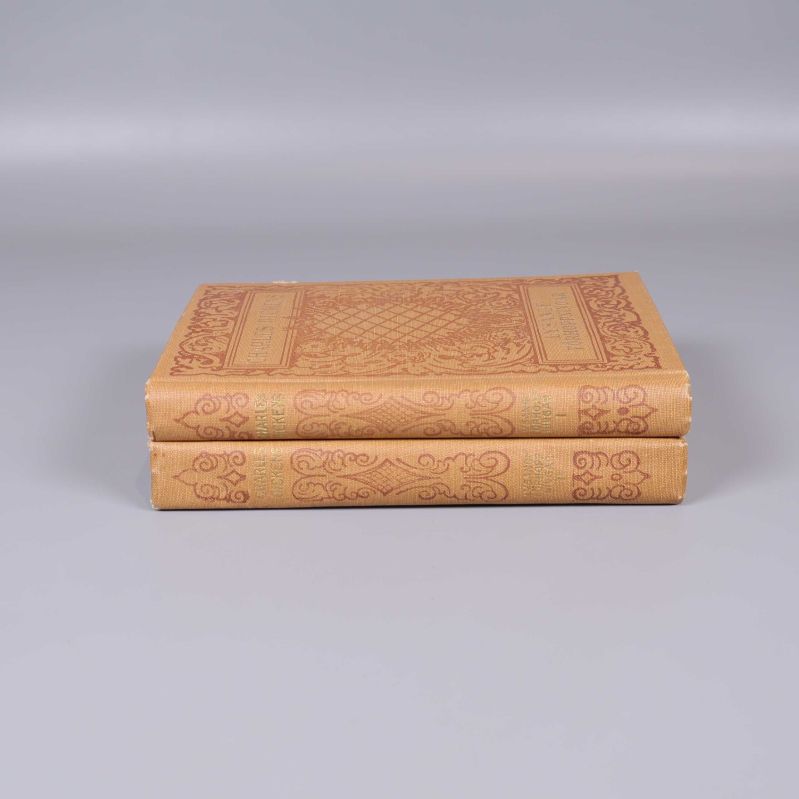 Ryggen på två böcker med guldfärgade detaljer