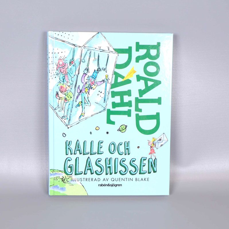 Omslag till Kalle och glashissen med färgglad illustration och stor text