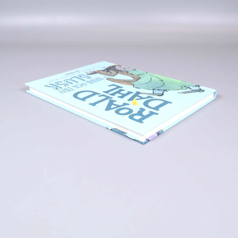 Herr och Fru Slusk bok från sned vinkel med synlig pärm och omslag