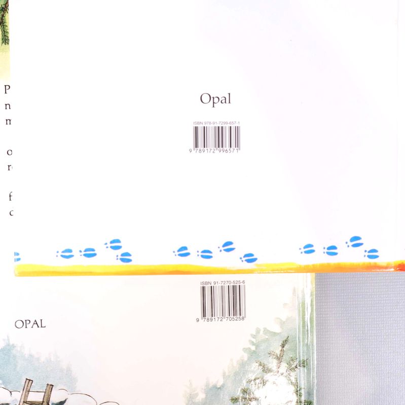 Två ISBN-koder synliga på olika bokbaksidor