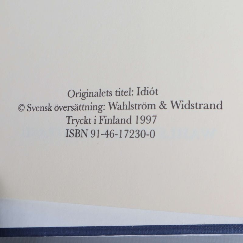 Sida med ISBN, tryckår och översättningsinformation