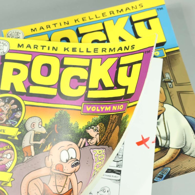 Närbild på Rocky Volym Nio-omslag, detaljer och färg