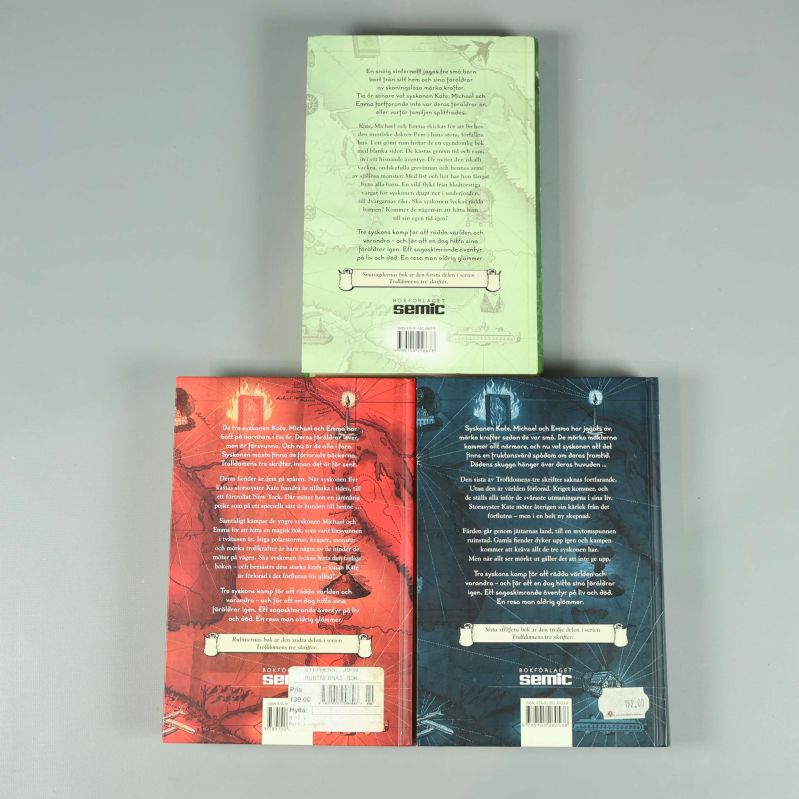 Baksidorna av Trolldomens tre skrifter med sammanfattning