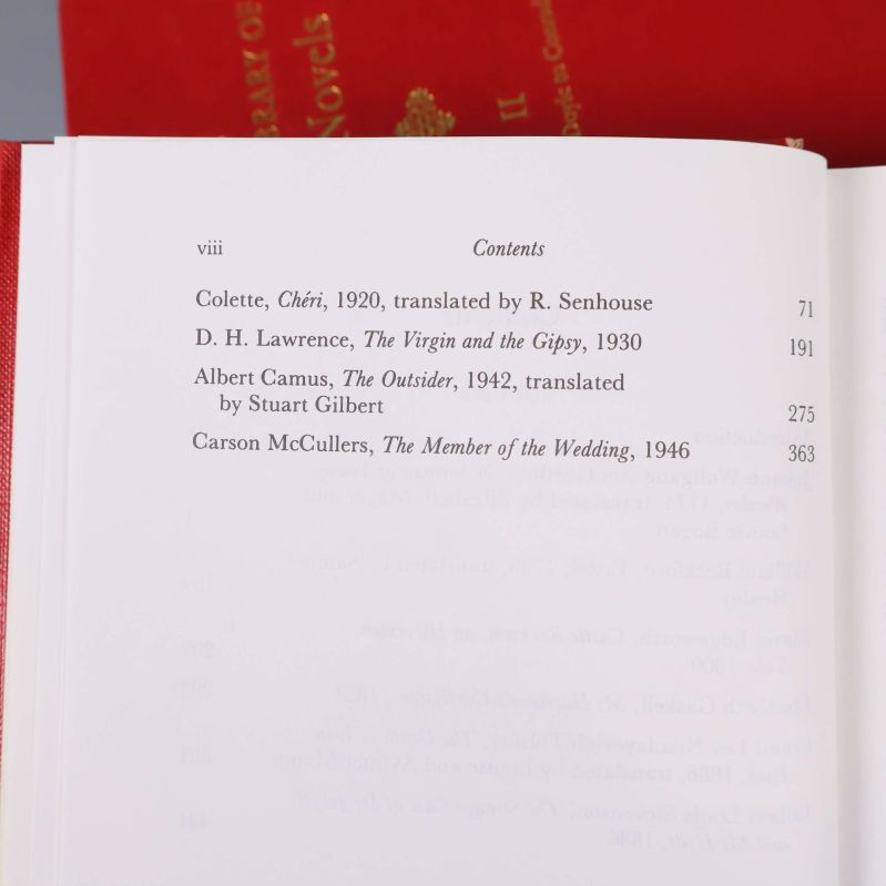 Innehållsförteckning med författare i The Oxford Library of Short Novels