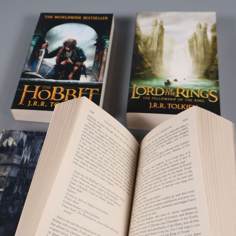 Uppslagen bok The Return of the King och två andra böcker synliga