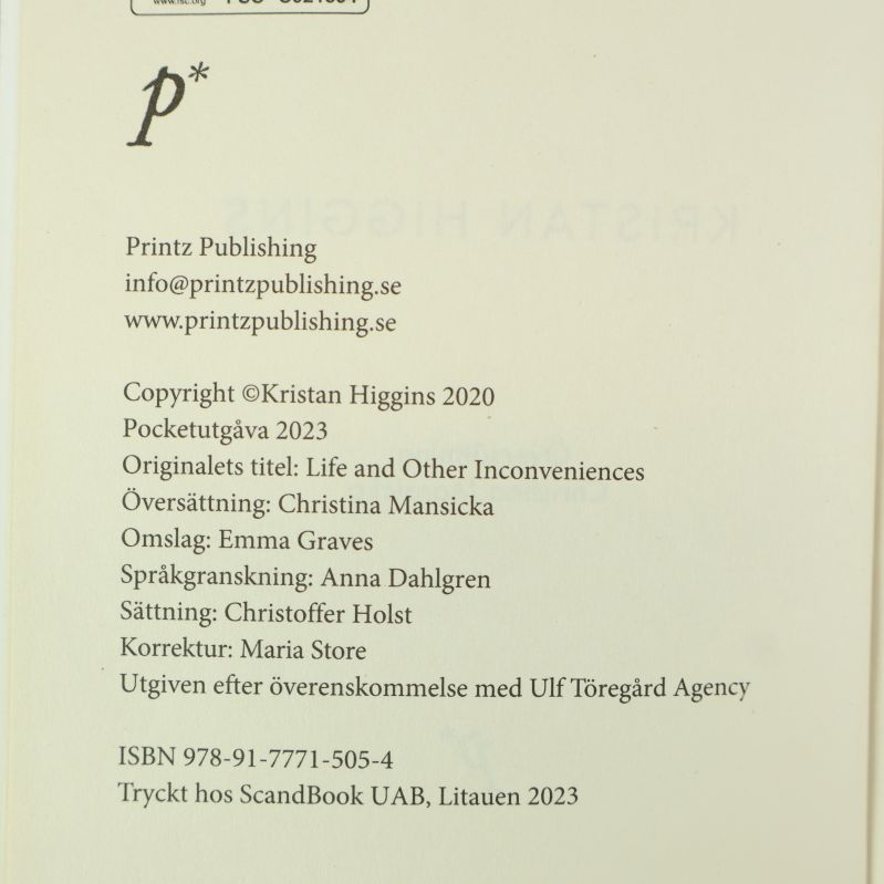 Inlaga med copyright och ISBN-information i Vi möts på Sheerwater