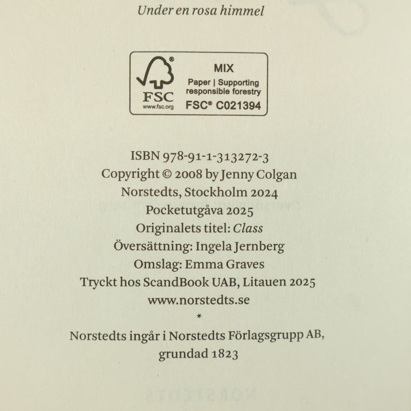 ISBN-sida i boken visar ISBN 978-91-1-313272-3 och utgivningsinfo