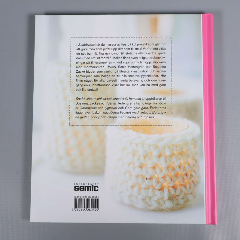 Baksida av Snabbvirkat med kort beskrivning och ISBN-nummer