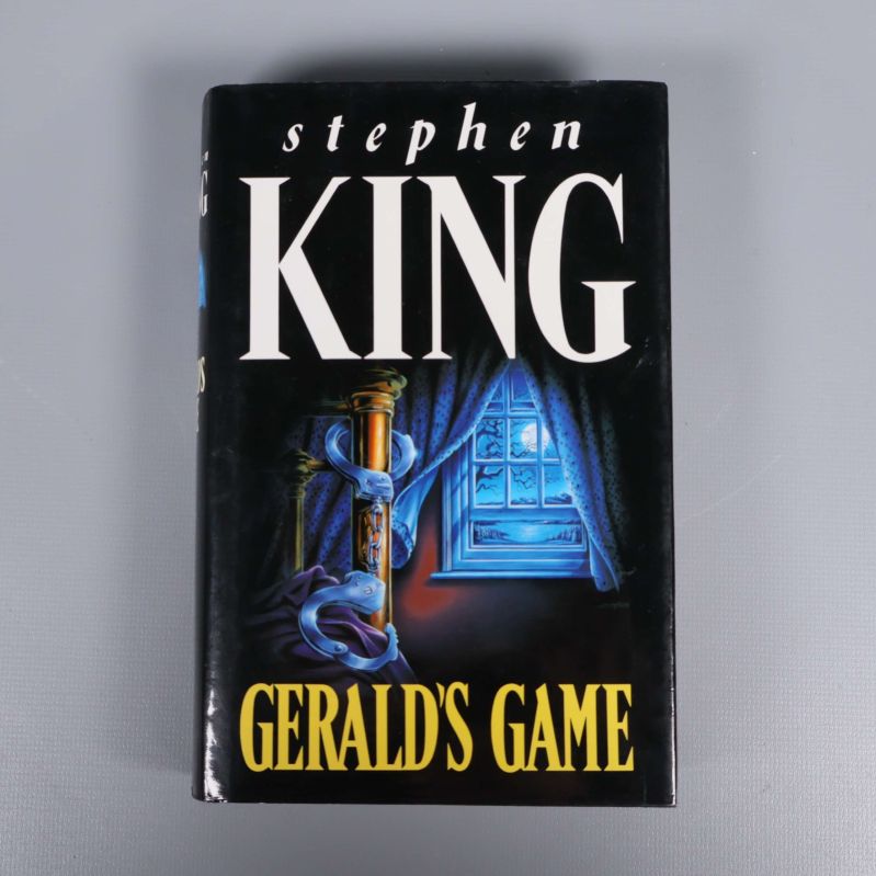 Framsidan på boken Gerald's Game med omslag av Stephen King