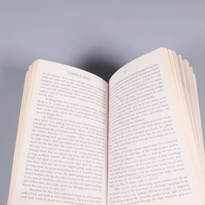 Uppslagen bok IT som visar inre text och kapitelstart