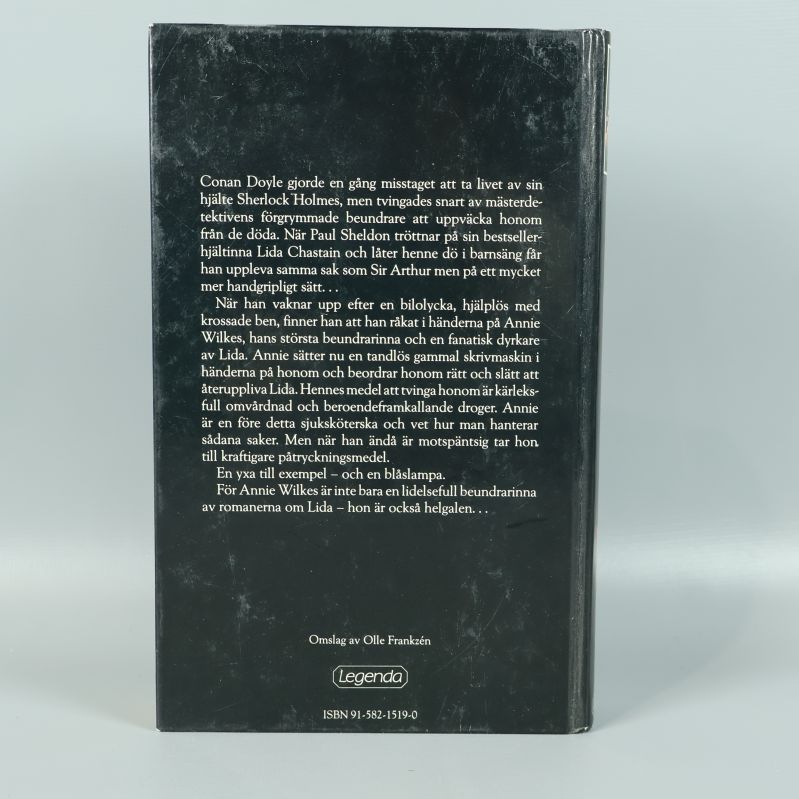 Baksida av Lida av Stephen King med svensk text och ISBN