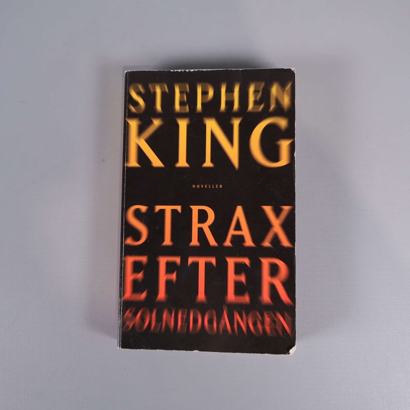 Framsidan av pocketbok med texten Stephen King Strax efter solnedgången