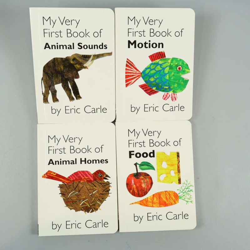 Framsidor av fyra My very first book-böcker av Eric Carle