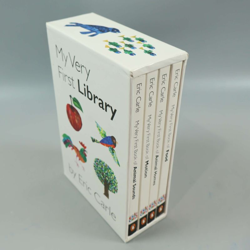 Box med böcker ur My very first library uppifrån