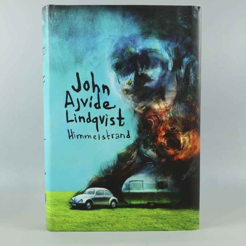 Framsidan av boken Himmelstrand av John Ajvide Lindqvist med konstnärligt omslag