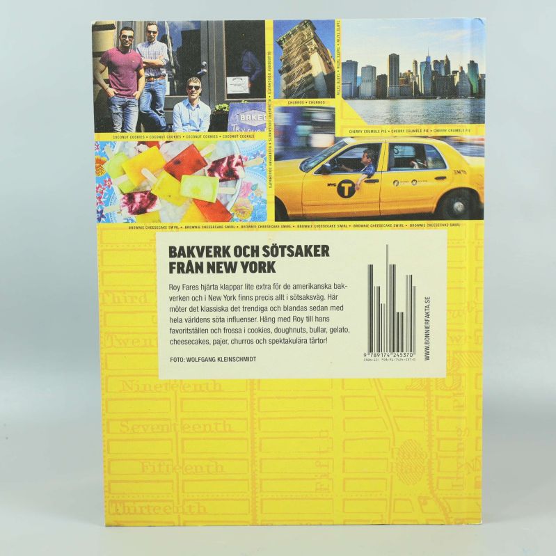 Baksidan av boken Sweet Spots of New York, bokbeskrivning och bilder