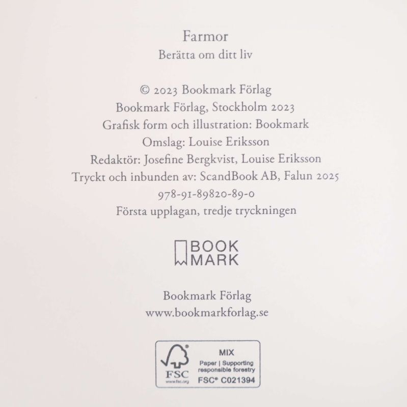 Titel- och copyright-sida med information om utgivare och ISBN-nummer