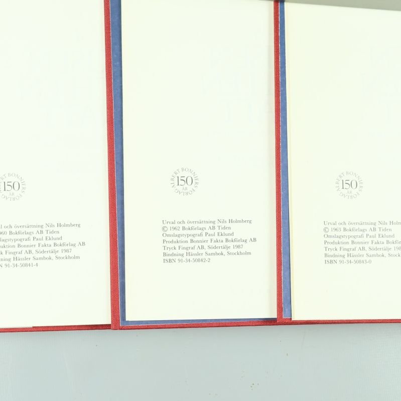 Insida med copyright och ISBN för resterande tre böcker