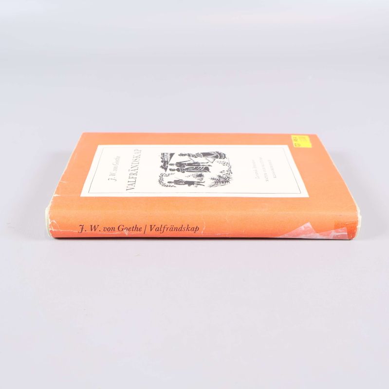 Rygg på boken Valfrändskap med titel och författare tydligt tryckt