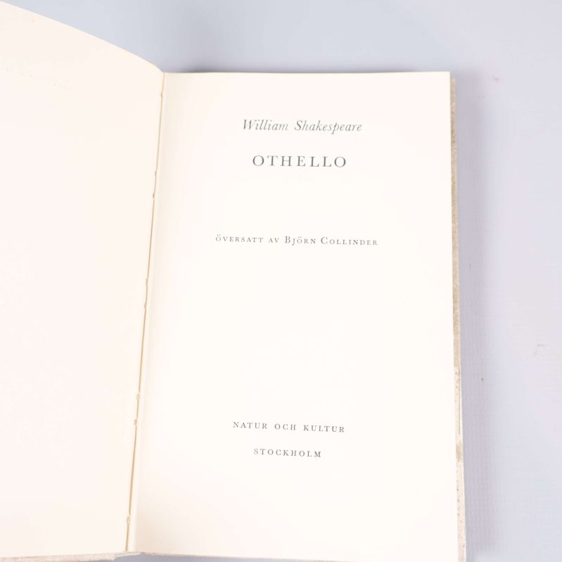 Titelblad: William Shakespeare Othello översatt av Björn Collinder