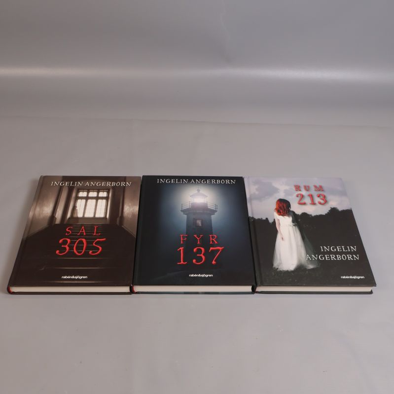 Framomsidan på Sal 305, Fyr 137 och Rum 213 bredvid varandra