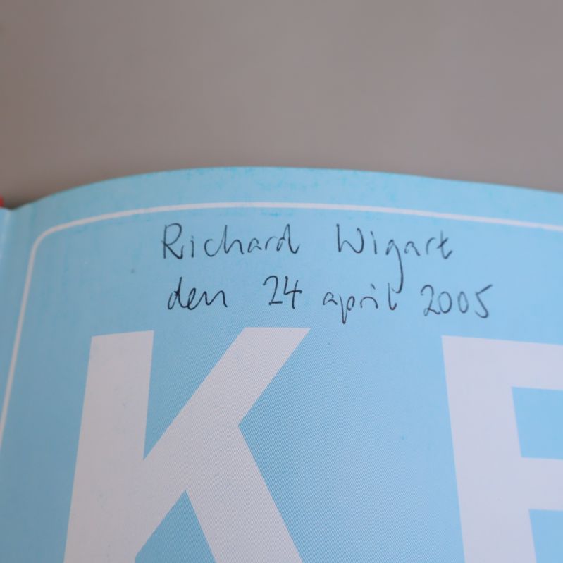 Handskriven notering Richard Wigart den 24 april 2005 i Kråke-bok