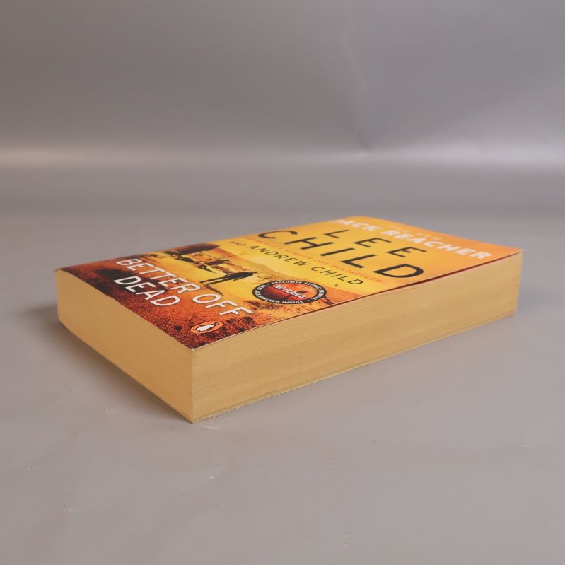 Jack Reacher-bok Better off dead liggande snett framifrån