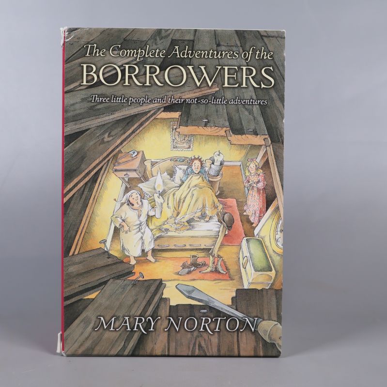 Framsidan av The Complete Adventures of the Borrowers med illustrationer och boktitel