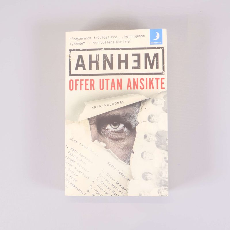 Framsida av pocketboken Offer utan ansikte av Ahnhem