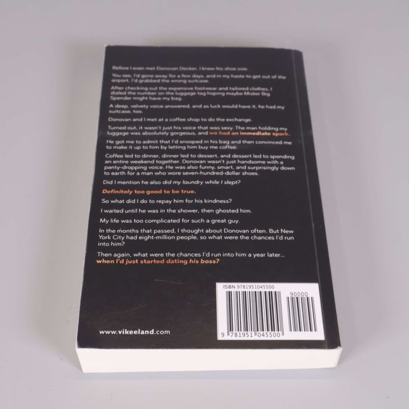 Baksida av The Spark med textbeskrivning och ISBN-nummer