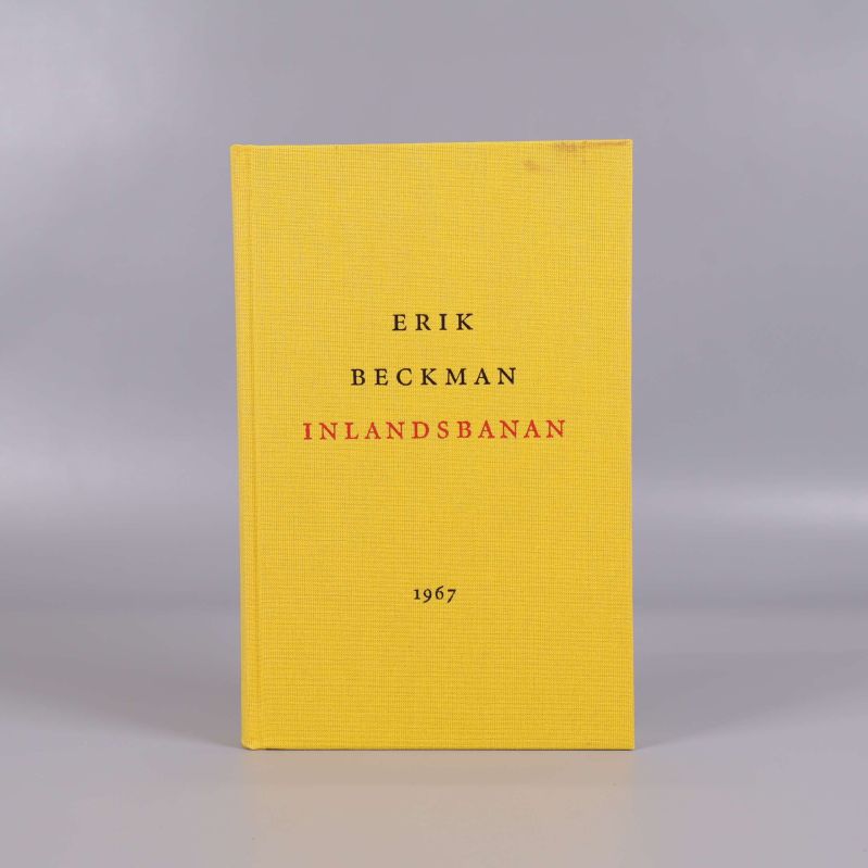 Framsida av gul bok med titeln Inlandsbanan och årtalet 1967